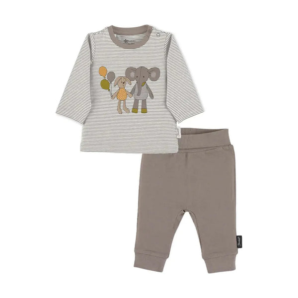 Baby-Set Langarm-Shirt u. Hose Design Elefant Eddy / Größe 62