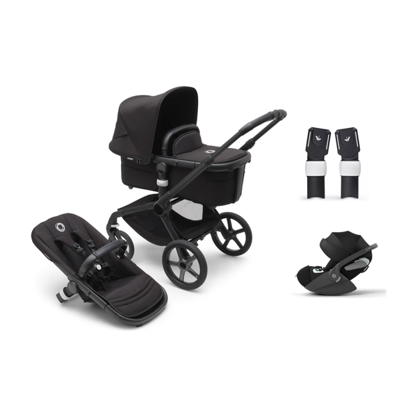 Bugaboo Fox 5 Gestell (Black) / Bezug (Black) / Dach (Midnight Black) 3in1 Set