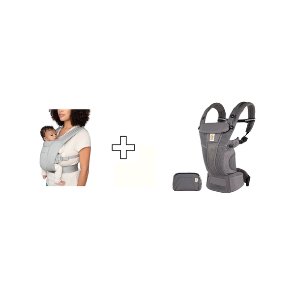 ergobaby Omni Breeze- Babytrage Graphite Grey + Embrace gratis