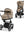 Cybex Priam Set Gestell (Chrome Black) /Stoff (Cozy Beige)