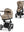 Cybex Priam Set Gestell (Chrome Brown) /Stoff (Cozy Beige)