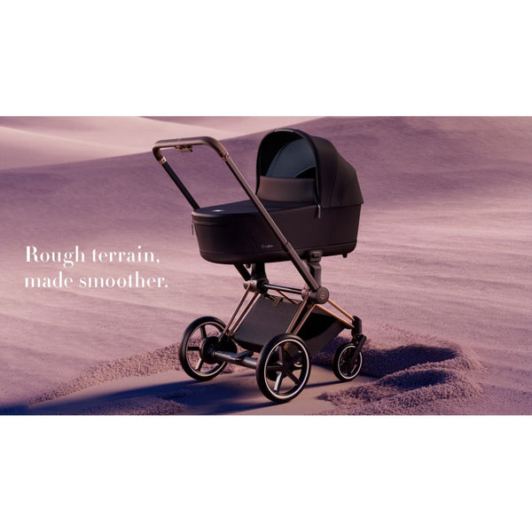 Cybex e-Priam Set Gestell (Chrome Black) /Stoff (Cozy Beige)