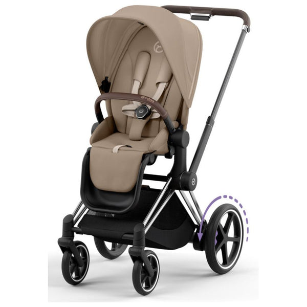 Cybex e-Priam Set Gestell (Chrome Brown) /Stoff (Cozy Beige)