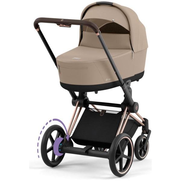 Cybex e-Priam Set Gestell (Rosegold) /Stoff (Cozy Beige)