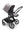 Bugaboo Fox 5 Gestell (Black) / Bezug (Grau Meliert) / Dach (Grau Meliert) 3in1 Set