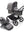 Bugaboo Fox 5 Gestell (Black) / Bezug (Grau Meliert) / Dach (Grau Meliert) 3in1 Set