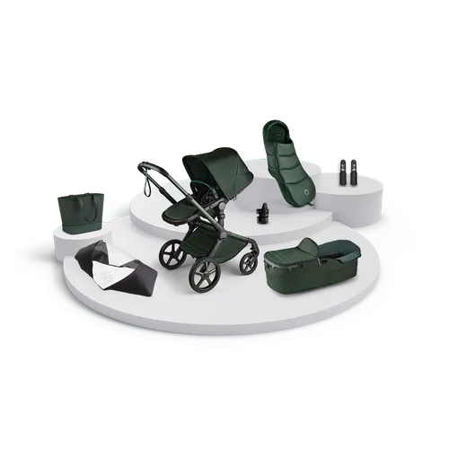 Bugaboo Fox 5 Gestell Noir Midnight Green Limited Edition XXL Bundle